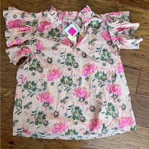 Entro Pink Floral Women's Top